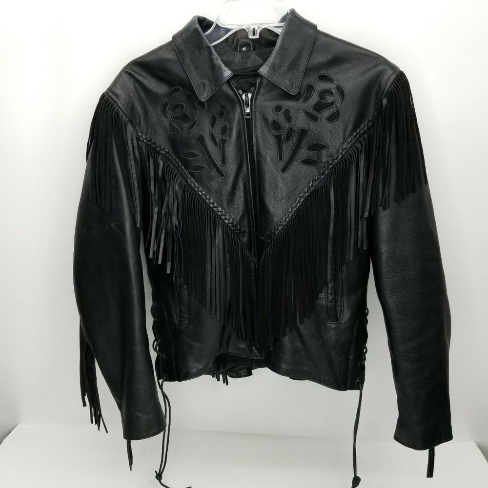 Hudson Leather Corset Motorcycle Jacket Medium